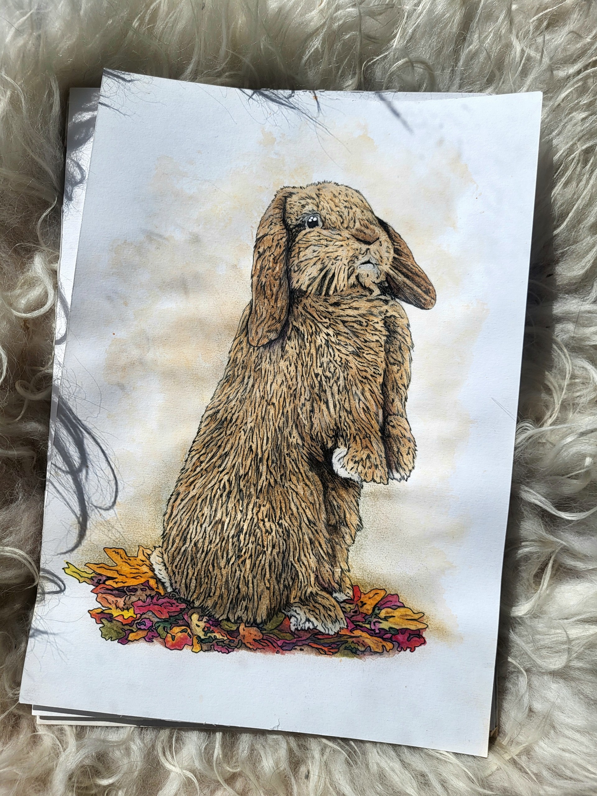 Akvarell - "Vår lille venn"